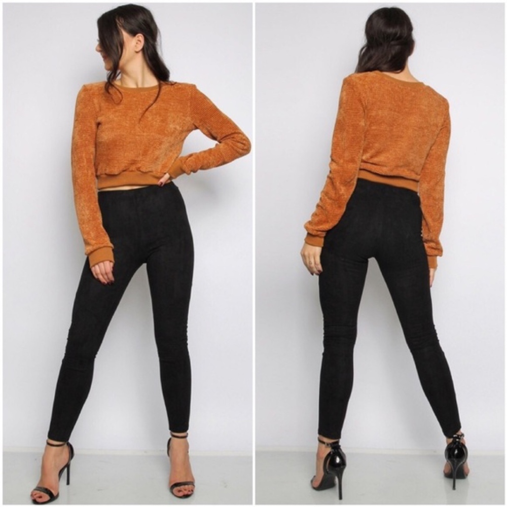 Soft Sexy Vegan Suede High Waisted Leggings